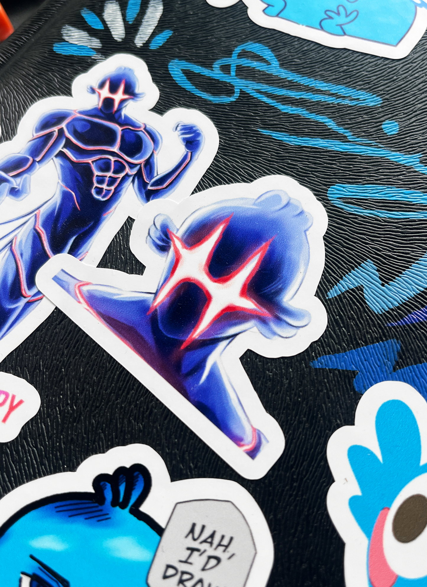 EVIL SHRIMPY FACE STICKER