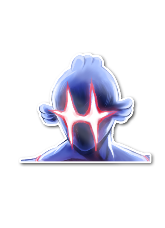 EVIL SHRIMPY FACE STICKER