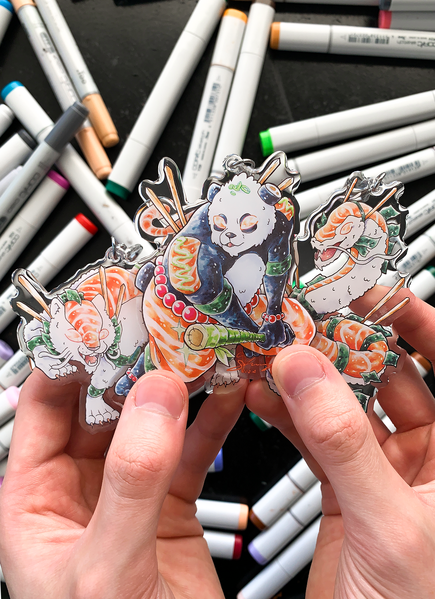 LIMITED: SUSHI TRIO KEYCHAIN