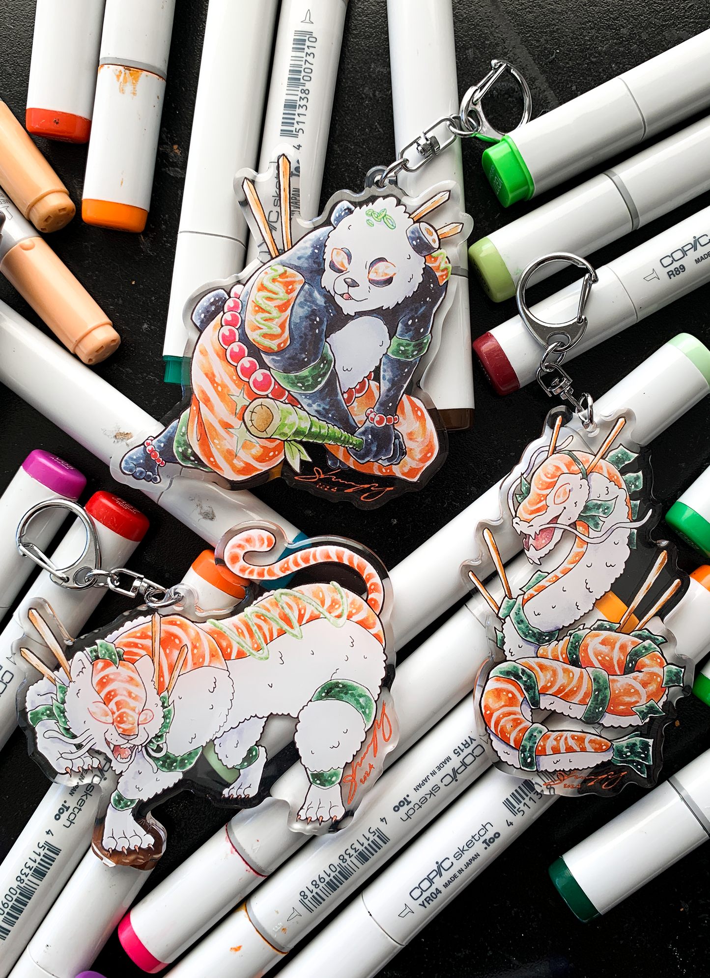 LIMITED: SUSHI TRIO KEYCHAIN